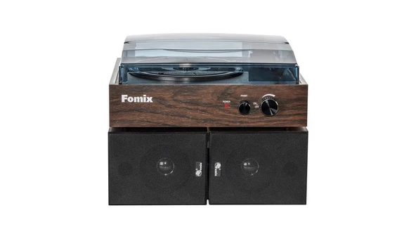 Fomix Fm200 Turntable Bluetooth Hoparlörlü Ahşap Pikap Çalar - Resim 4