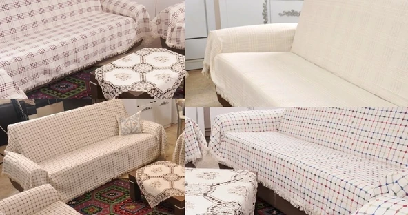 Buldan Pamuklu Maxi Koltuk-Çekyat Örtüsü (180x300) ürün görseli 1