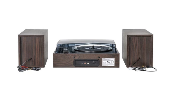 Fomix Fm200 Turntable Bluetooth Hoparlörlü Ahşap Pikap Çalar - Resim 3