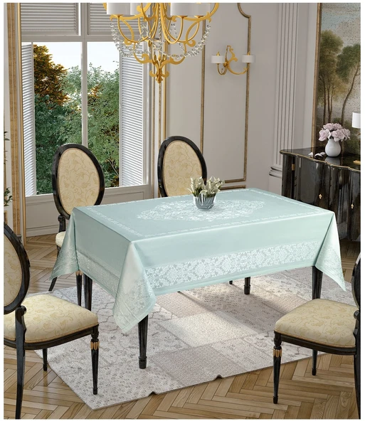 tropik home gold etamin 9956-9 150*220 k 12 turkuaz ürün görseli 1