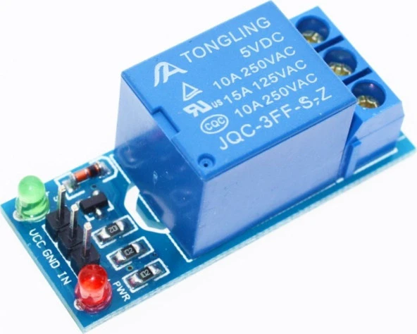 Tek Kanallı 5V Röle Modülü Tekli Röle Kartı 1 Kanal Arduino Relay Tek Kanal ürün görseli 1