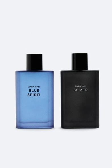 ZARA MAN SILVER + ZARA MAN BLUE SPIRIT EAU DE TOILETTE 2 X 90 ML  indirimsehri ürün görseli 1