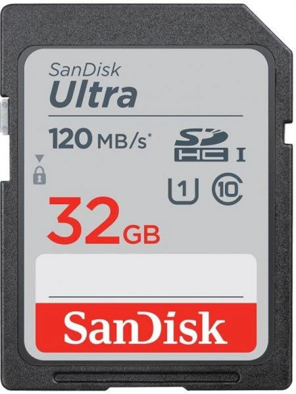 Sandisk 32GB SD Ultra 120MB/s SDXC Hafıza Kartı SDSDUN4-032G-GN6IN ürün görseli 1