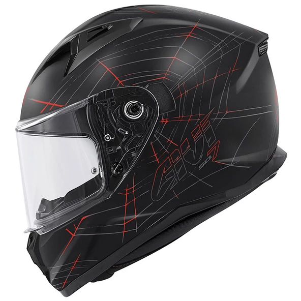 GIVI 50.7 PHOBIA MAT SİYAH-KIRMIZI KASK ürün görseli 1