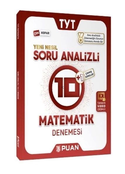 TYT Matematik Soru Analizli 10 Artı 1 Deneme Puan Yayınları ürün görseli 1
