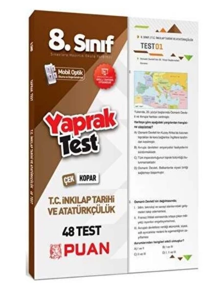 Puan Akademi Yayınları Puan Yayınları 8. Sınıf LGS T.C. İnkılap Tarihi ve Atatürkçülük Yaprak Test ürün görseli 1