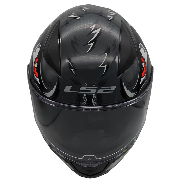 LS2 RAPID 2 SPOX GRİ-KIRMIZI KASK - Resim 4
