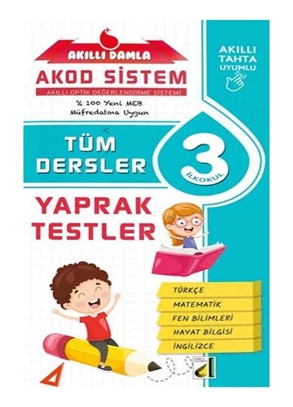 3 Sınıf Akıllı Damla Tüm Dersler Yaprak Testi Damla Yayınevi ürün görseli 1