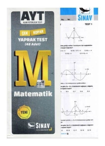 AYT Matematik Yaprak Test Sınav Dergisi Yayınları ürün görseli 1