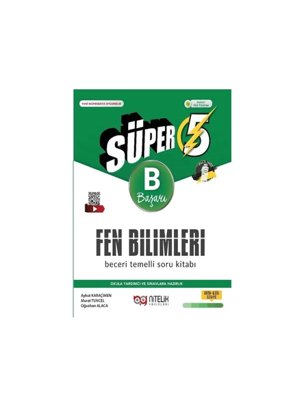 Nitelik Yayınları 5. Sınıf Süper Fen Bilimleri Beceri Temelli Soru Kitabı (B) Yeni ürün görseli 1