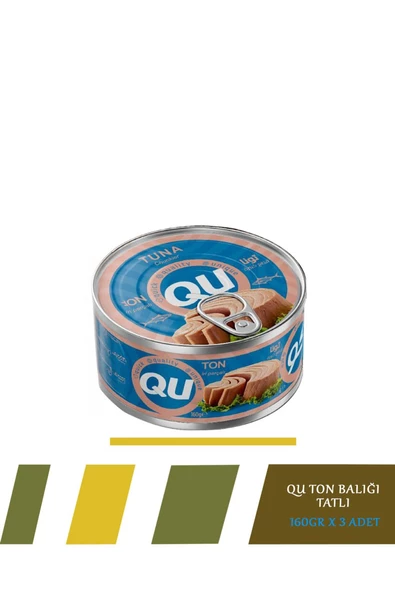 QU Sade Ton Balığı 3X160 gr ürün görseli 1