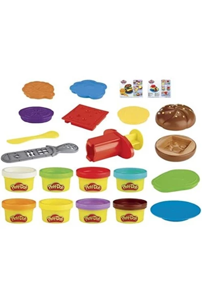 Play-doh Mutfak Atölyesi Hamburger Ve Patates Kızartması Oyun Hamuru Seti ürün görseli 1