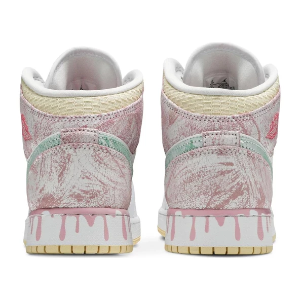 Air Jordan 1 Mid Paint Drip - Resim 4