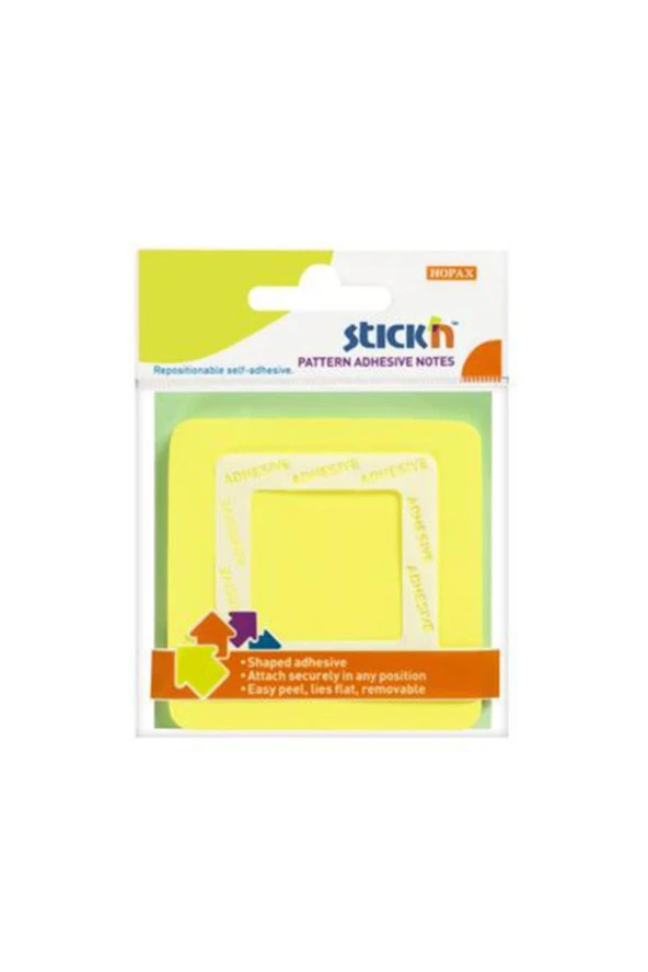 Hopax Stickn Yapışkanlı Not Kağıdı Kare şekilli 50 Yaprak 70x70 mm Sarı ürün görseli 1