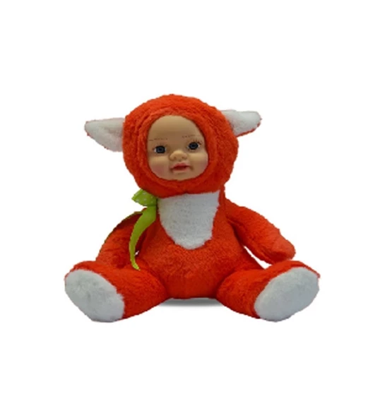 Bebek Yüzlü Sevimli Tilki Peluş Oyuncak 35 cm Kızıl ürün görseli 1