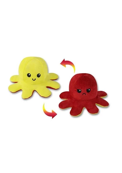 Mood Değiştiren Ahtapot Yastık Çift Yüzlü Ahtapot Peluş 20 Cm - Uyku Ve Oyun Arkadaşı Peluş Oyuncak ürün görseli 1
