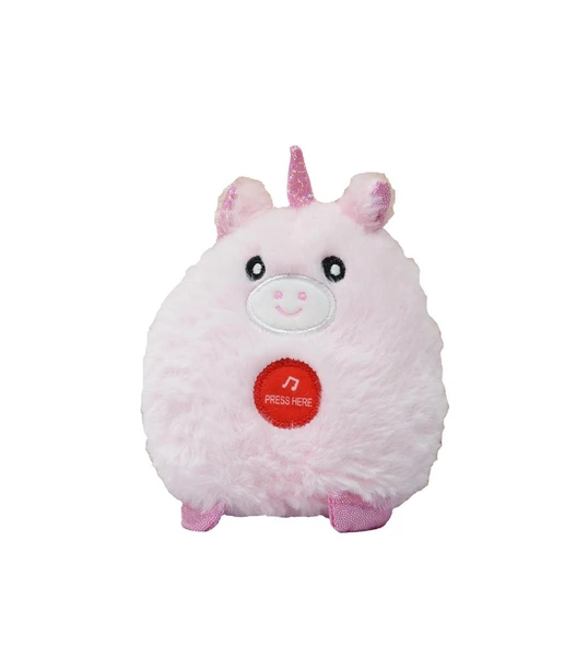 Sevimli Sesli Mini Unicorn Peluş Pembe 10 CM - Uyku Ve Oyun Arkadaşı Peluş Oyuncak ürün görseli 1