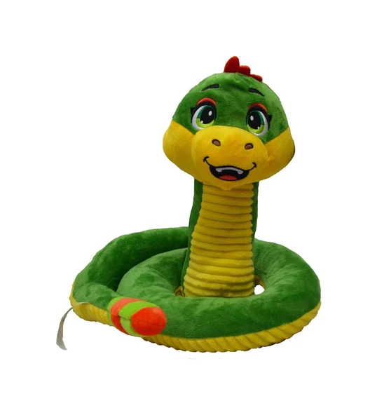 Yılan Peluş Oyuncak Çıngıraklı Sevimli Yılan Peluş 25 Cm - Uyku Ve Oyun Arkadaşı Peluş Oyuncak ürün görseli 1