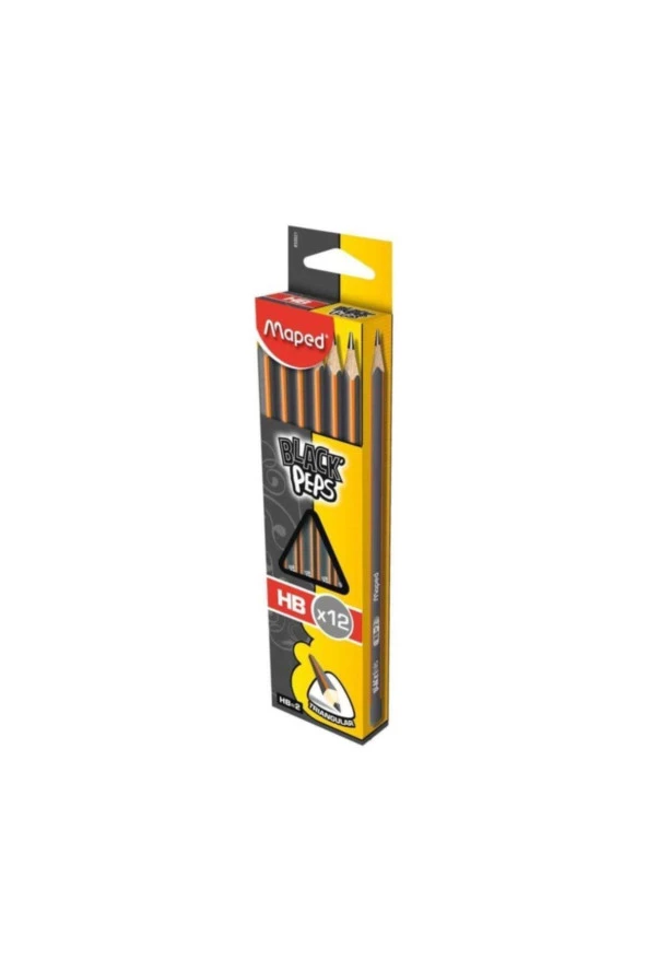 Maped Kurşun Kalem Black Peps Deco Hb (12 Li Paket) ürün görseli 1