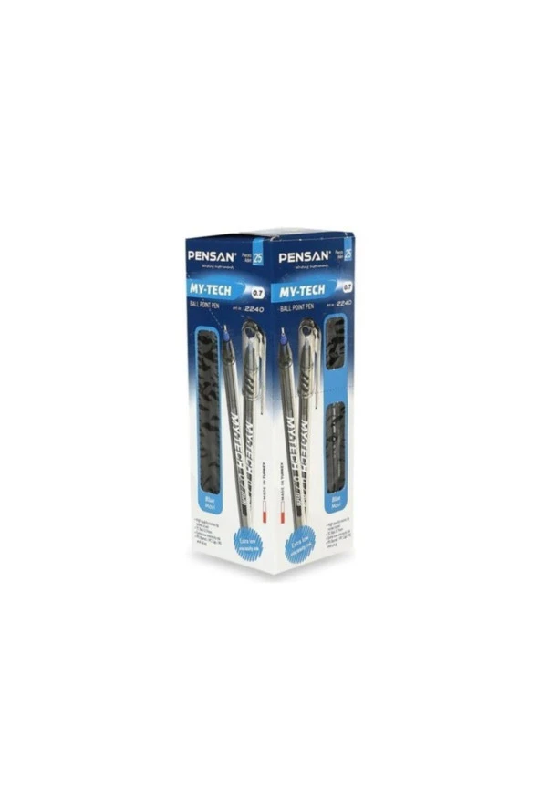 Pensan Tükenmez Kalem Pen Tech 0.7 MM Siyah Tükenmez Kalem (12 Li Paket) ürün görseli 1