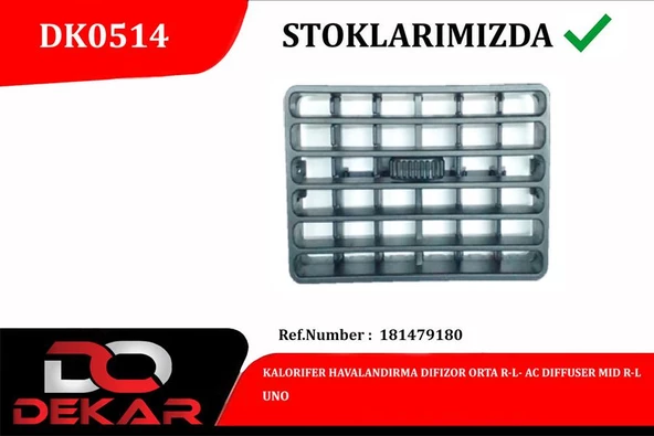 KALORIFER HAVALANDIRMA DIFIZOR ORTA R-L UNO ürün görseli 1