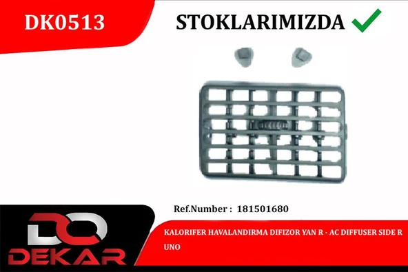 KALORIFER HAVALANDIRMA DIFIZOR YAN R UNO ürün görseli 1