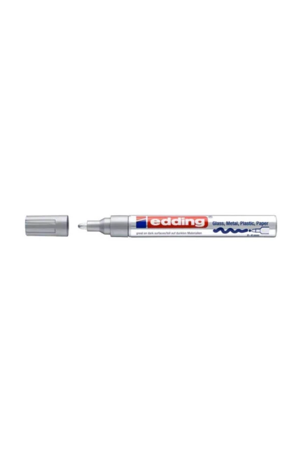 Edding Markör Boya Dekor 2-4 MM Yuvarlak Uçlu Gümüş 750 (10 Lu Paket) ürün görseli 1