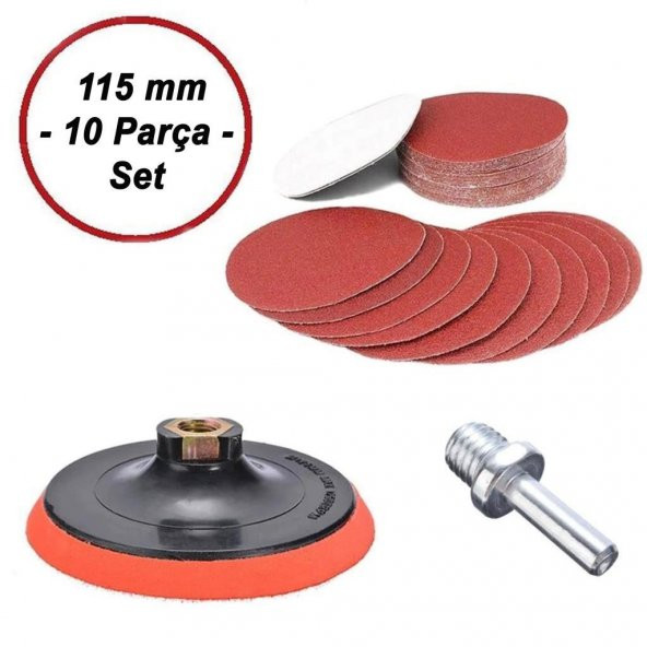 Ugr-Nikon Cırt Zımpara Seti + Matkap Aparatı 115 mm (10 Parça) ürün görseli 1