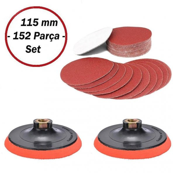 Cırt Zımpara Seti 115 mm 152 PARÇA 40-320 Kum ürün görseli 1