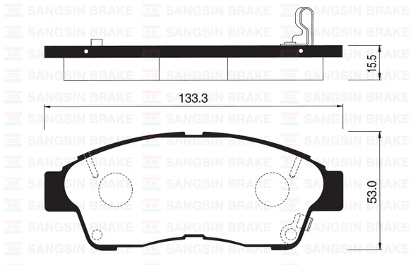 ÖN FREN BALATA TOYOTA COROLLA 1.6L 4A-FE enjeksiyonlu AE101 AE111 92-00 / CARINA E. CORONA 2.0L 3S-FE ST191 ST191E 92-98 / RAV4 2.0L 3S-FE SXA10 95-00 ürün görseli 1