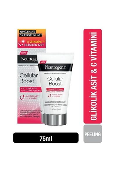 NEUTROGENA CELLULAR BOOST CİLT YENİLEYİCİ C VİTAMİNİ PEELİNG-75 ürün görseli 1