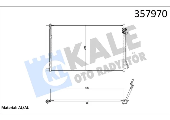 KLIMA RADYATORU MERCEDES W447 B907 B910 ürün görseli 1