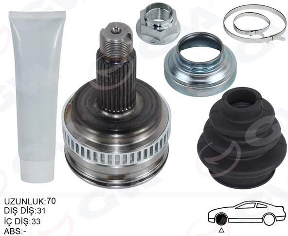 AKS KAFASI DIŞ SAĞ/SOL BMW E81 E87 E90 E92 E93 119MM ürün görseli 1
