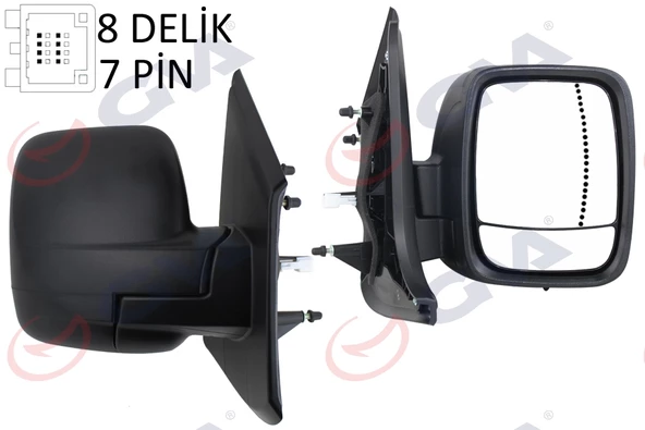 DIŞ DİKİZ AYNASI SAĞ TRAFIC-VİVARO 14 ELEKTRİKLİ ISITMALI SENSÖRLÜ DESENLİ ASFERİK 6 FİŞ VM-976EHSAR ürün görseli 1