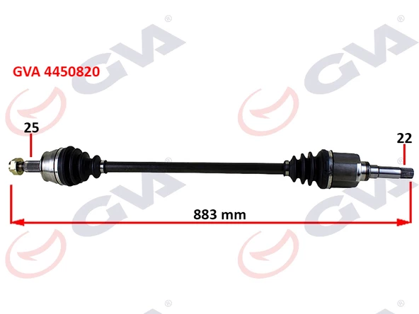 KOMPLE AKS SAĞ BIPPER 1.4 HDI 07 883mm ürün görseli 1