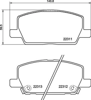 ÖN FREN BALATASI MOKKA 13 300 mm ürün görseli 1