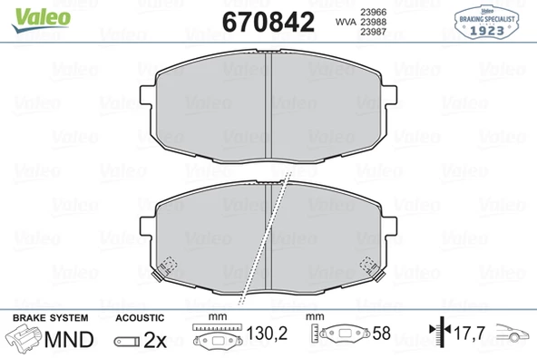 ÖN BALATA HYUNDAI İ30 1.4-1.6-2.0-1.6 CRDI-2.0 CRDI 10/07 KIA CEED 06 ürün görseli 1