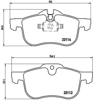 ÖN BALATA ROVER 75 1.8-2.0 GDT-V6-2.5 V6 MG ZT 160-190 02-05 ürün görseli 1