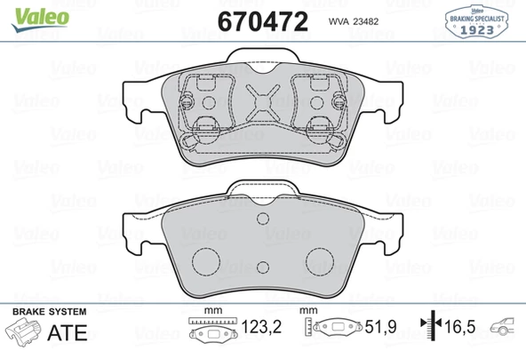 ARKA BALATA LGN II 01 MGN II-LATITUDE-VECTRA C 03 FOCUS II 05 CONNEC 06 CMAX06 PRIMERA 02 GDB3292 ürün görseli 1