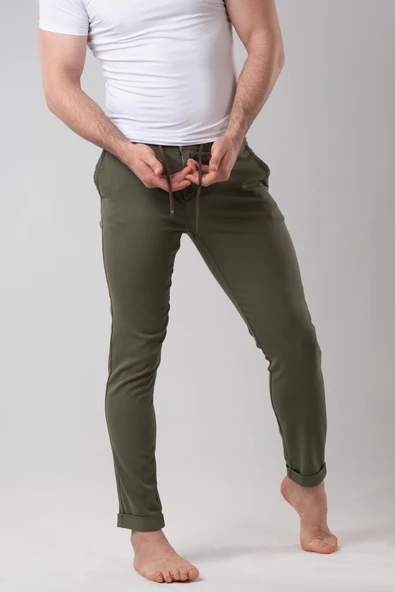 REGULAR FİT BELİ LASTİKLİ JOGGER ERKEK PANTOLON ürün görseli 1