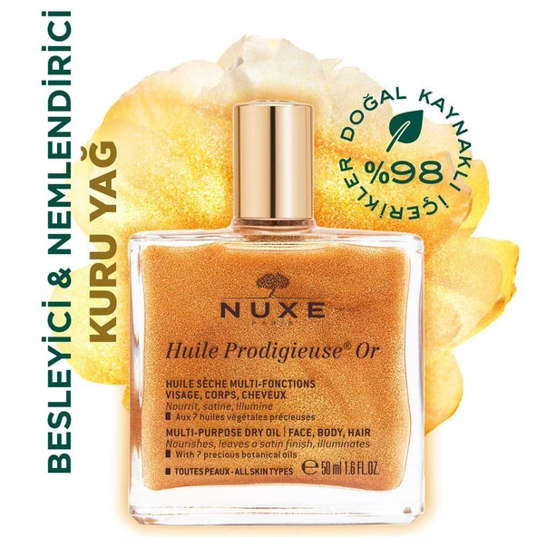 Nuxe Huile Prodigieuse Or Çok Amaçlı Işıltılı Kuru Yağ 50ml ürün görseli 1