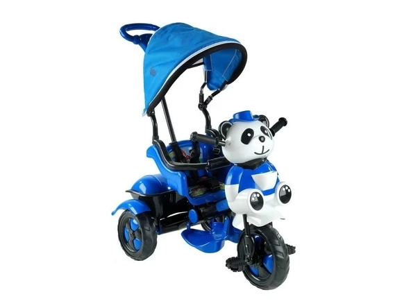 Babyhope 127 Little Panda 3 Tekerli Kontrollü Bisiklet Mavi ürün görseli 1