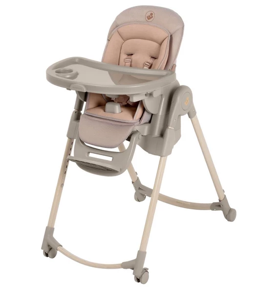 Maxi-Cosi Minla Plus 6'sı Bir Arada Ahşap Görünümlü 4 Tekerlekli Mama Sandalyesi Elegance Terra ürün görseli 1