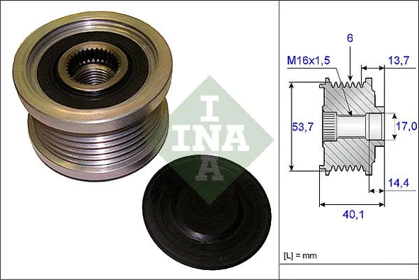 ALTERNATÖR KASNAĞI ASTRA J-INSIGNIA-ADAM-ZAFIRA TOURER C-AVEO-CRUZE-BMW 5 E60-E61 520d 6 KNL ürün görseli 1