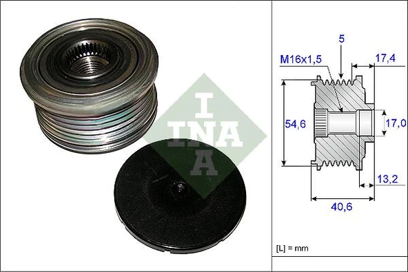 ALTERNATÖR KASNAĞI CLIO II 01 SYMBOL 12 KNG 01 LOGAN 05 SANDER 08 1.5 DCİ ürün görseli 1