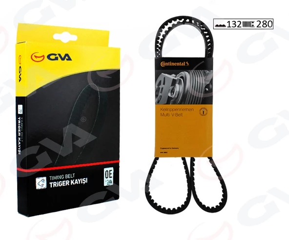 TRİGER KAYIŞI 132x280 VOLVO C30-C70-S60-S80-V70 2.4TDI 20V 01 XC60-XC70-XC90 2.4TDI 02 ürün görseli 1