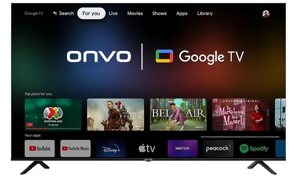 Onvo 75OVF9000UQ 4K Ultra HD 75" 190 Ekran Uydu Alıcılı Google Smart QLED TV ürün görseli 1