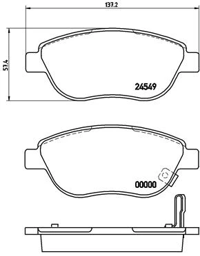 ÖN BALATA CORSA D BÜYÜK TİP 1.3 CDTI 07/06 FIAT 500 0.9 12 1.4 1.3D 12 1.6D12 ürün görseli 1