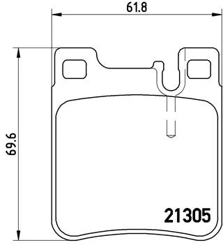 FREN BALATASI ARKA MERCEDES W203 C208 W124 W210 W140 ürün görseli 1