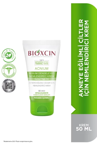 BİOXCİN ACNİUM DENGELEYİCİ NEMLENDİRİ KREM 50 ML - Resim 5